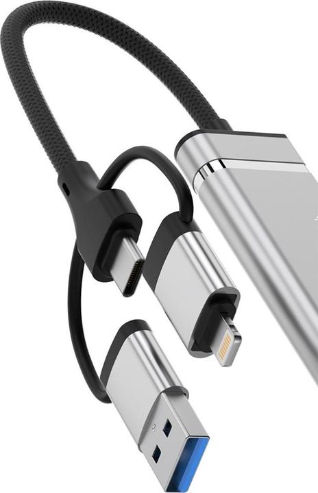 Image du produit PowerGuard All-for-All USB-C, UBS-A & Lightning Audio & Photo Camera Cardreader (Lightning, USB-A, USB-C, Jack 3.5mm, USB-A)