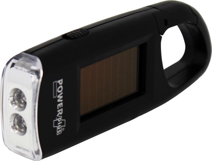Produktbild Powerplus Solar Solar-Mini-LED-Taschenlampe mit integriertem Karabinerhaken