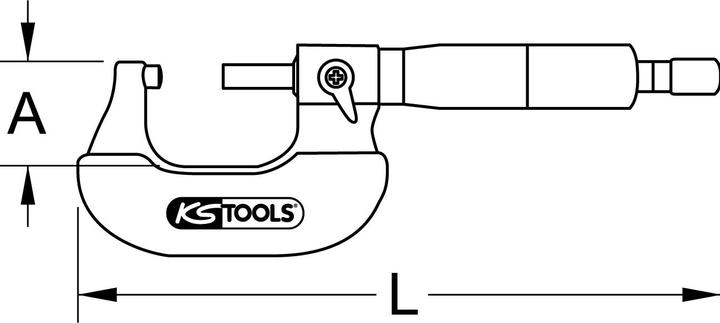 Produktbild KS Tools Bügelmessschraube, digital