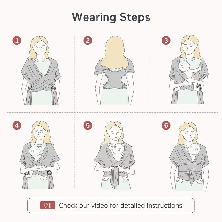 Actual product image Momcozy Baby Wrap Carrier Slings (2.15 m)