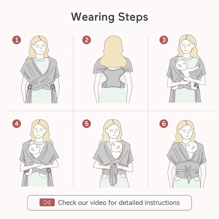 Image du produit Momcozy Baby Wrap Carrier Slings (2.15 m)