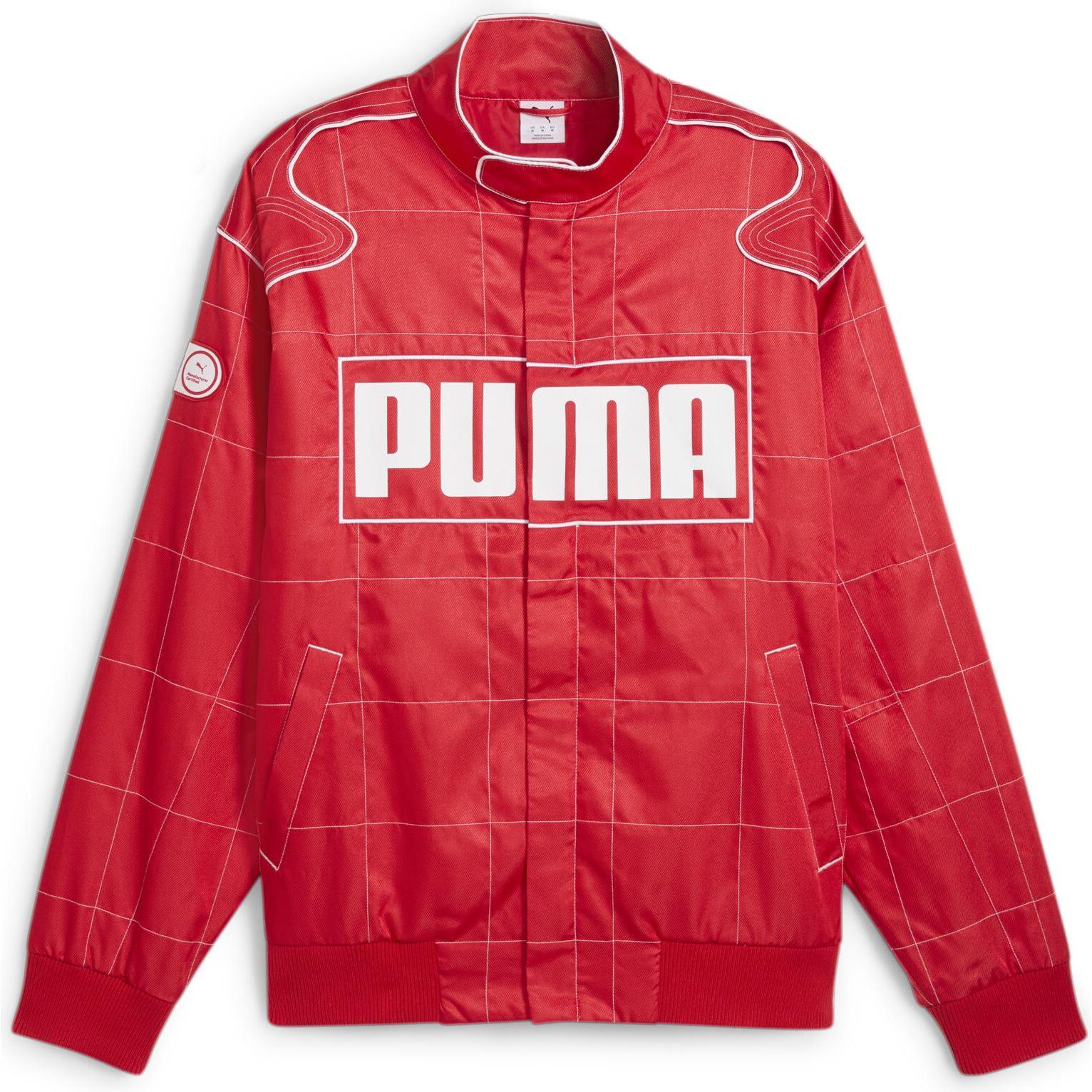 Puma, Herren, Laufjacke, ARCHIVE SEASONAL Relaxed Racer Jacket (L), Rot, L