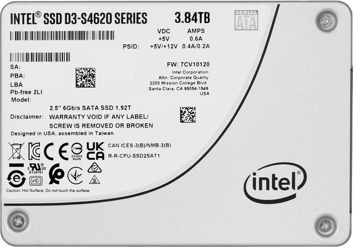 Immagine prodotto Intel Unità a stato solido serie D3-S4620 (3840 GB, 2.5")