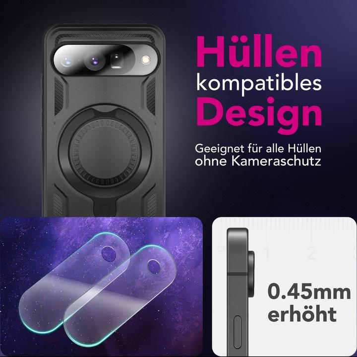 Actual product image Nalia Kameraglas "Focus.X2 MAX" - 2x Schutz Glas für Kamera Linse Klar - Cam Protector Tempered Glass (Google Pixel 10)