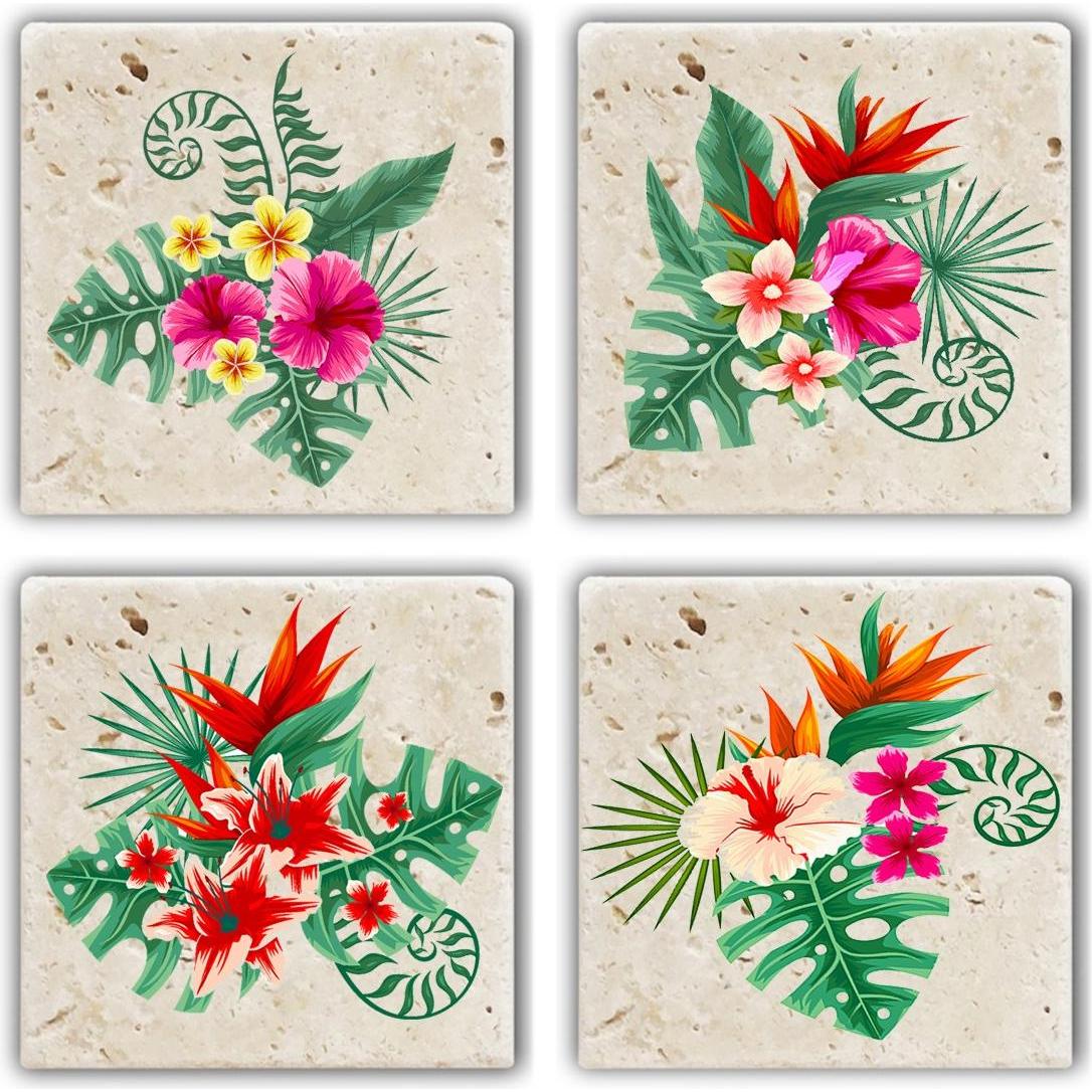 Hermia, Sottobicchiere + Sottopentola, Ty (4 x, Sottobicchiere in vetro)