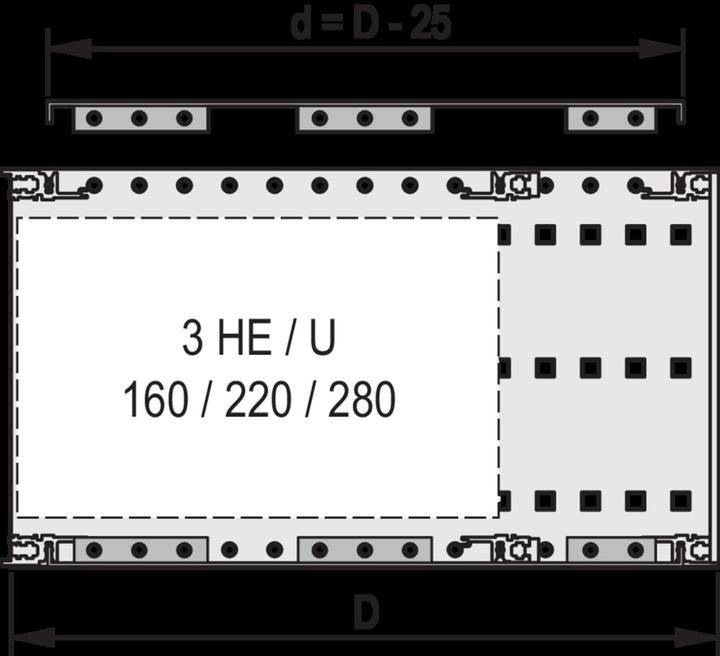 Actual product image Schroff Cover plate for screwing to the side panel - ABDECKBLECH EMC 84TE 23