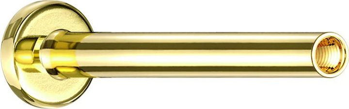 Produktbild Star Piercing Micro Labret-Stab vergoldet mit 1.2 mm Innengewinde (ohne Messing, Chirurgenstahl 316L)
