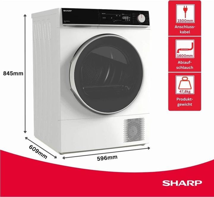 Produktbild Sharp KD-NHA0S6GW1C (10 kg, Rechts)