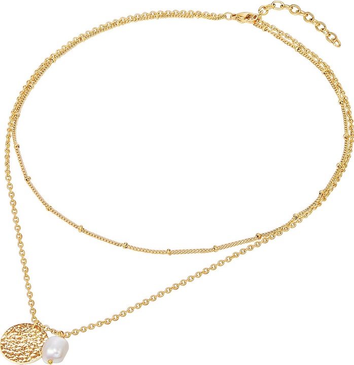 Produktbild Valero Pearls Damen Edelstahl Süsswasser-Zuchtperle gelbgold 38,0/40,0 cm Basiskette + 5,0 cm Verläng - 24341 (Edelstahl, 38 cm)