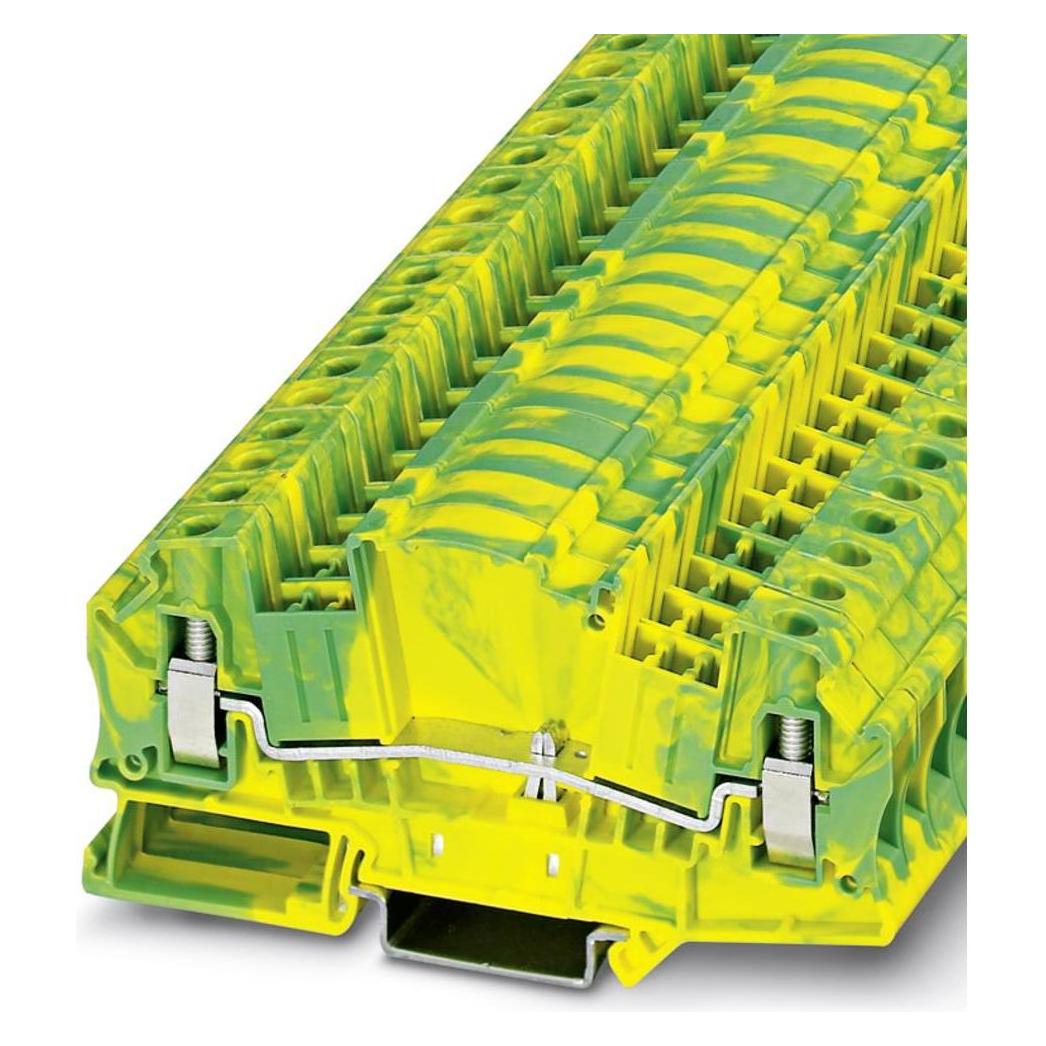 Phoenix Contact Beschermend geleider klemmenblok UTMED 6-PE Groen-Geel 50 stuks., Kabels + Stekkers, Groen
