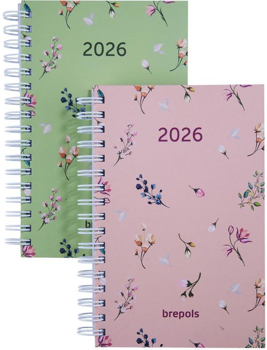 Brepols Agenda Floral & Leaves 2023 707759940 (assortiert), 1W/2S, 10x15cm (10 x 15 cm, 1 Woche / 1 Seite)