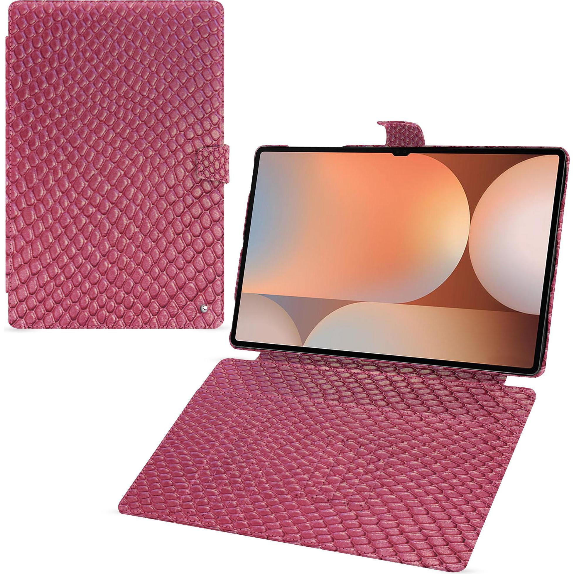 Noreve Lederschutzhülle für Samsung Galaxy Tab S10 Ultra (Galaxy Tab S10 Ultra), Tablet Hülle, Rosa