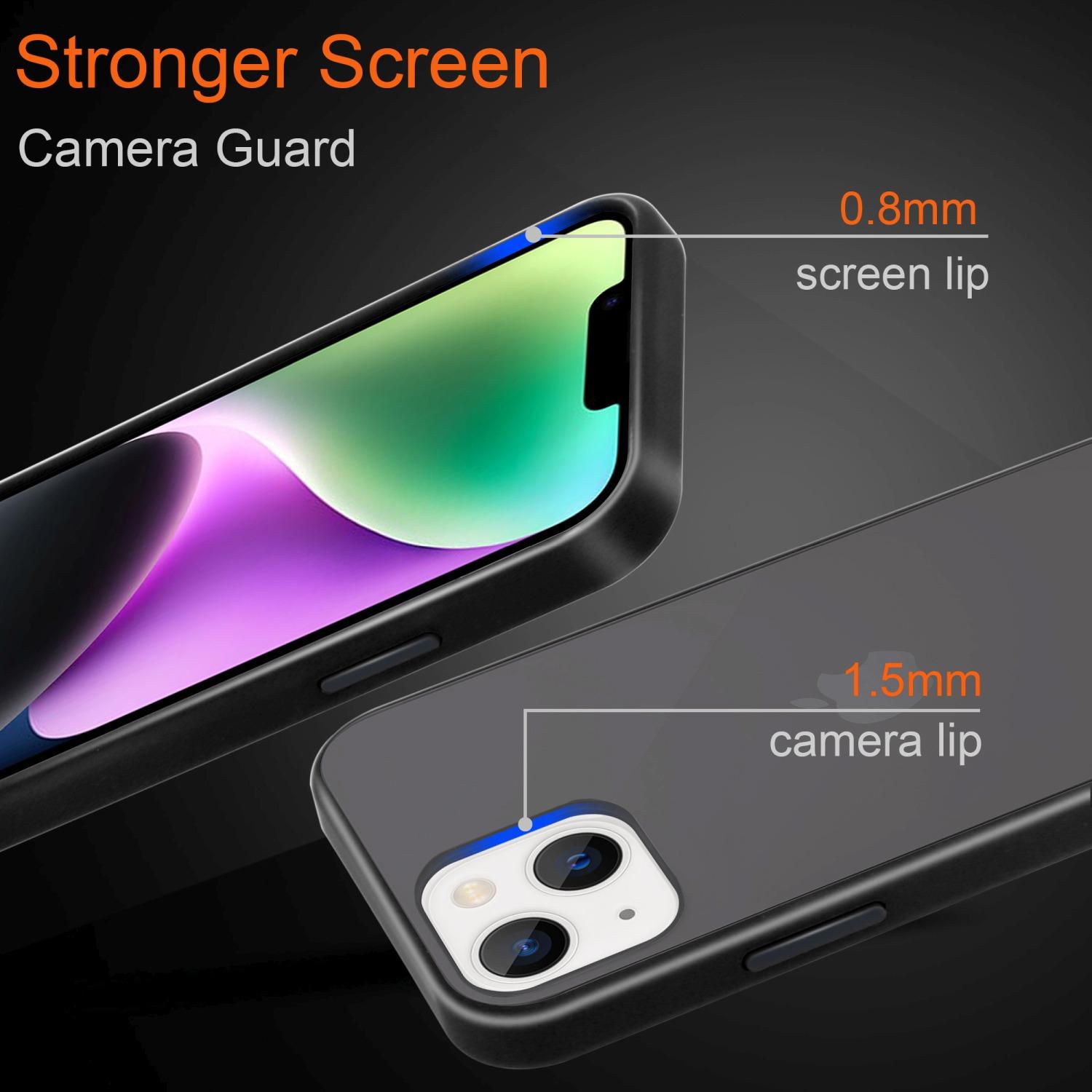 Thumbnail - Cadorabo Hülle für Apple iPhone 14 PLUS im Hybrid Matt Style (Apple iPhone 14 Plus), Smartphone Hülle, Schwarz