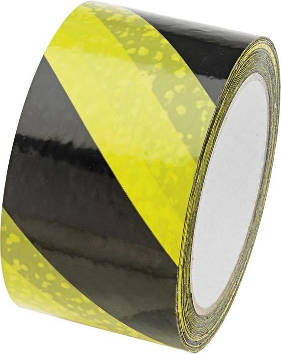 Image du produit IKS Ruban de signalisation en PVC autocollant, 66 m x 60 mm, jaune/noir (60 mm)