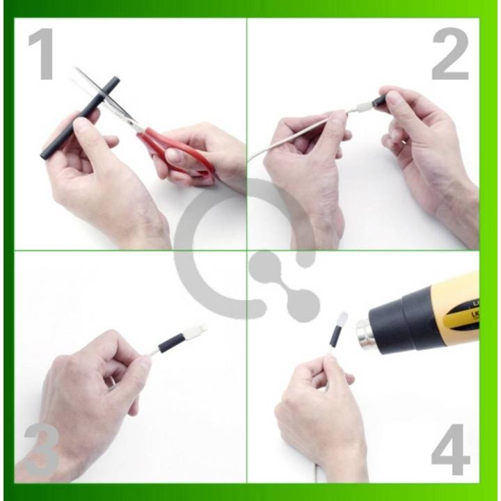Image du produit Quadrios Gaine thermorétractable Premium 3:1 avec colle dans le pack 200 pcs (200 x)