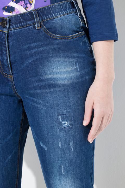 Produktbild Ulla Popken Jeans Sammy, Vintage-Waschung, Destroy-Effekte (54)