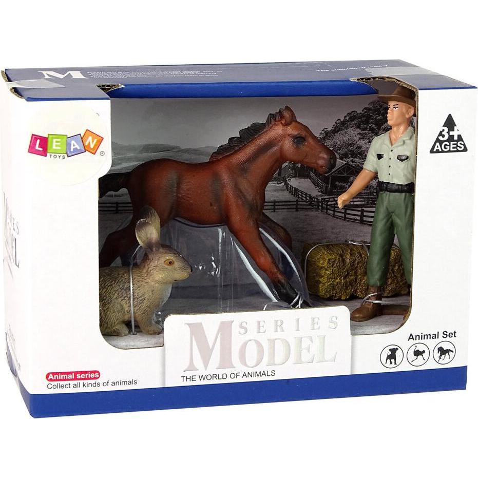 Bathlab Lean Toys Figurenset Tiere Pferd Hase Landwirt