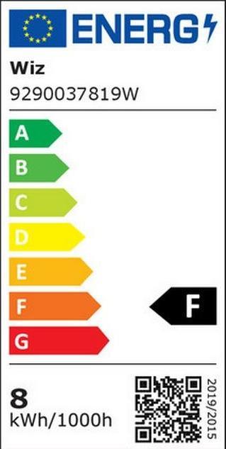 Label énergétique WiZ Tunable White (E27, 8 W, 806 lm, 2 x, F)