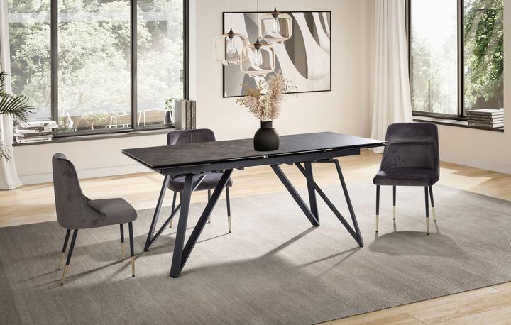 Produktbild FineBuy Esstisch Esszimmertisch 180 - 260 cm Ausziehbar Keramik Keramiktisch (180 x 95 x 76 cm)