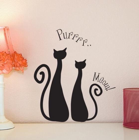 Actual product image Crearreda Wall tattoo Cats Deluxe S (15 x 31 cm)