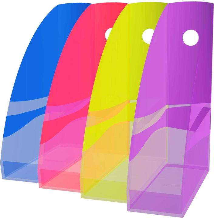 Actual product image Exacompta Set mit 4 Stehsammlern Mag-Cube, Kollektion Crystal (A4)