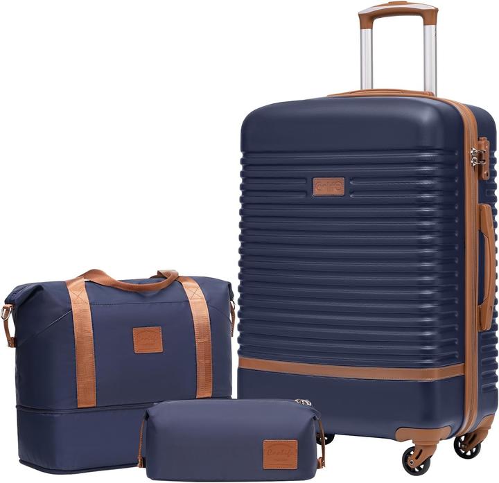 Immagine prodotto Coolife Mittleres Hartschalen-Kofferset mit TSA-Schloss (60 l, M (50 - 90l))
