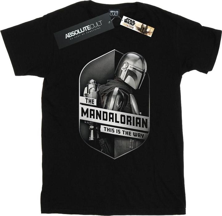 Immagine prodotto Star Wars The Mandalorian This Way Mando Shield Maglietta Uomo (5XL)
