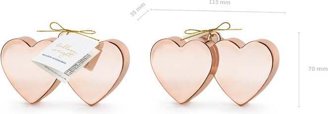 Produktbild Partydeco Balloon weight Hearts, rose gold (1 pkt / 1 pc.)