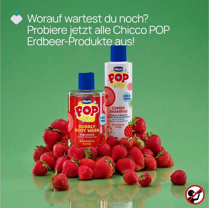 Produktbild Chicco Duschmittel Bubbly Erdbeere 300 ml