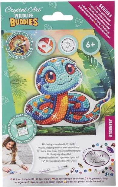 Actual product image Craft Buddy Jungle Schlange, Crystal Art Buddy, ca. 11x8cm