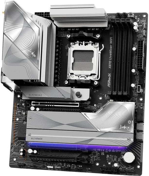 Productafbeelding AsRock Mainboard X870 LiveMixer WiFi (AM5, AMD X870, ATX)