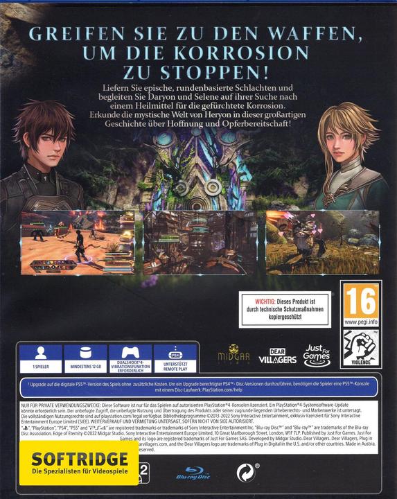 Produktbild Just for Games Edge of Eternity (PS4, DE)