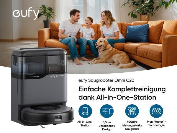 Actual product image Anker eufy Robot Vacuum Omni C20 Saugroboter mit Wischfunktion (Vacuum mopping robot)