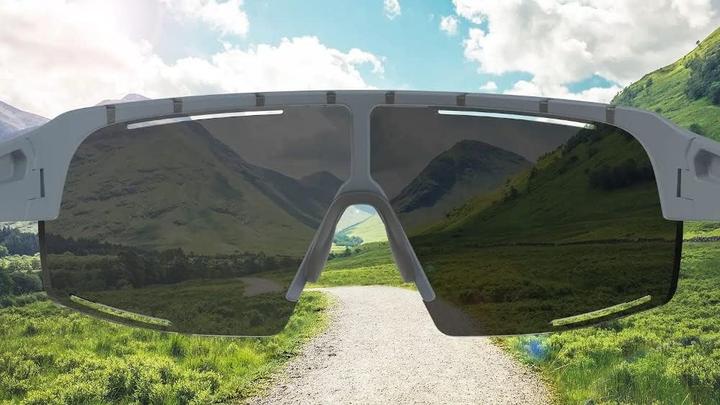 Actual product image Cratoni C-Matic NXT photoch (sw rubber, Red mirrored anti-fog lens)