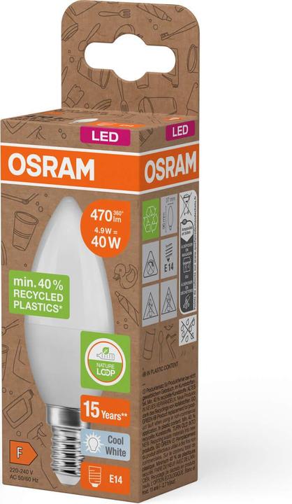 Produktbild Osram LED Pcr Lamps With Classic B (E14, 470 lm, 6x)