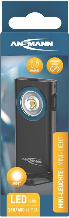 Produktbild Ansmann Mini-Leuchte 5W, USB-C, Boost-Modus 400lm (6 cm, 400 lm)