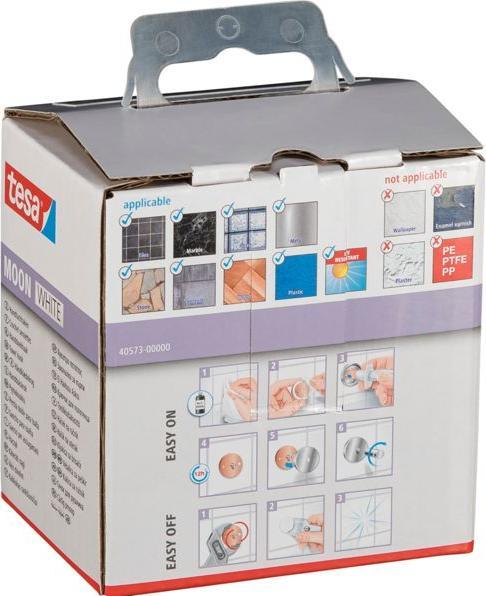 Actual product image tesa Moon Handtuchhaken 40573 weiss matt