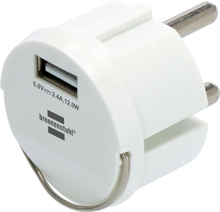 Brennenstuhl Adaptateur de prise USB 2,4A blanc (12 W)