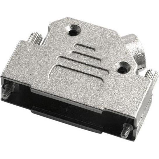 RND Electronics D-Sub-Metallabdeckung Pole 25, 45°, Elektronikkabel + Stecker, Silber