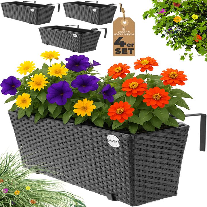 Image du produit Casaria Bac à fleurs (60 x 20 x 19 cm)