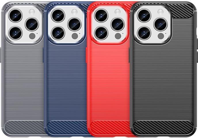 Produktbild Hurtel Flexible carbon pattern case for iPhone 15 Pro Carbon Case - black (Apple iPhone 15 Pro)