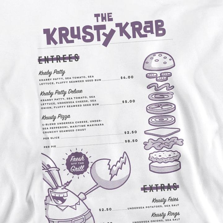 Produktbild Spongebob Squarepants Krusty Krab Menu Sweatshirt (XL)