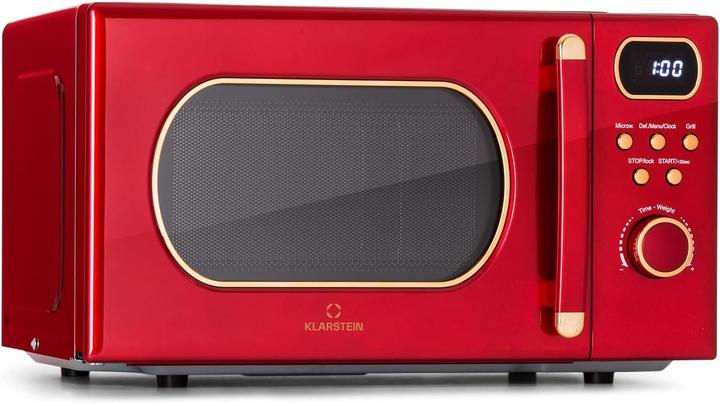 Actual product image Klarstein Retro Microwave, Red (20 l)