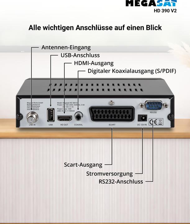 Produktbild Megasat HD 390 (DVB-S, DVB-S2)