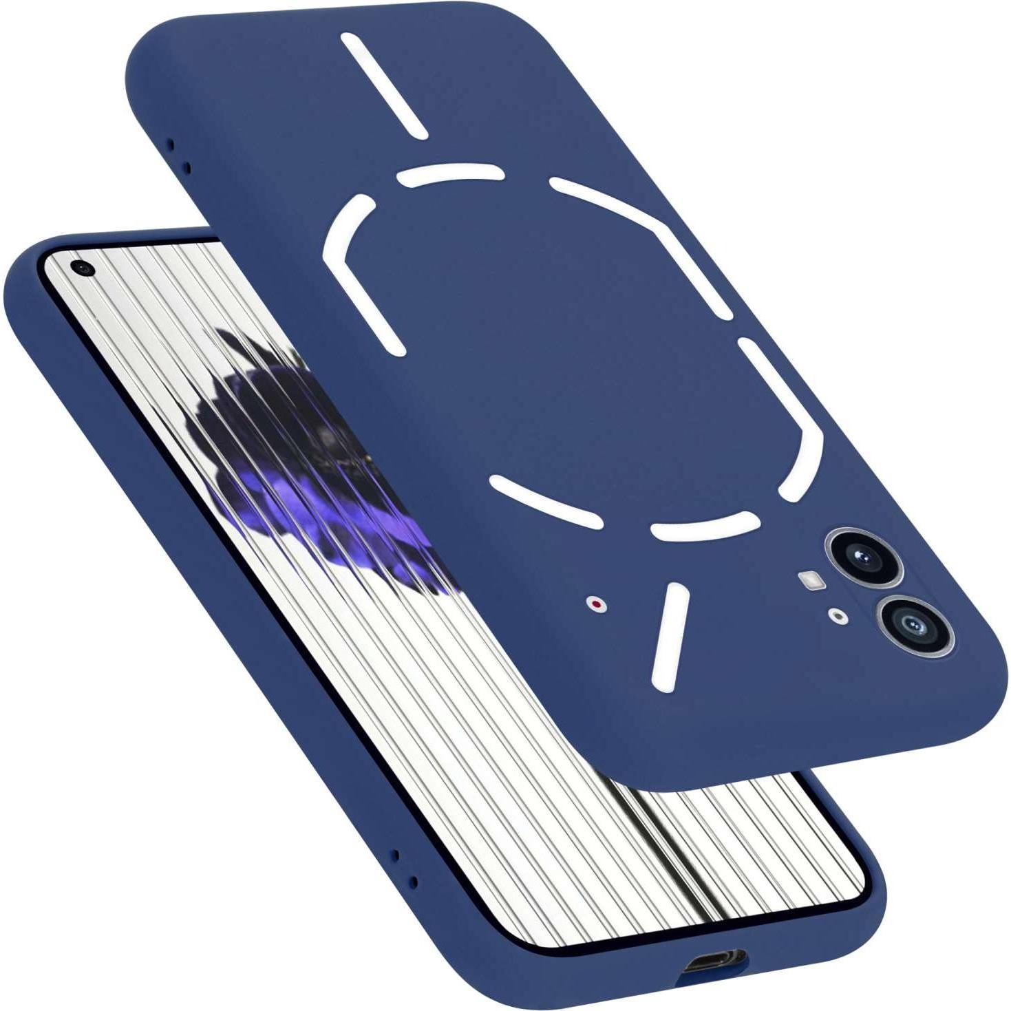 Cadorabo TPU Hülle für Nothing Phone (1) Liquid (Nothing Phone (1)), Smartphone Hülle, Blau