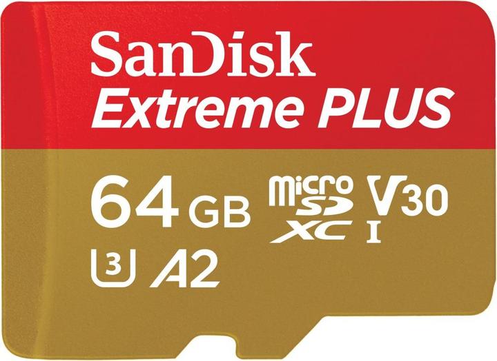 Productafbeelding Sandisk Extreme Plus (64 GB, microSDXC, U3, UHS-I)