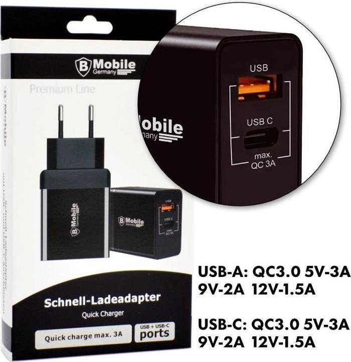 Actual product image Hermex USB-C to Lightning Cable with USB Power Adapter Quick Charge Adapter (20 W, 2 ports)