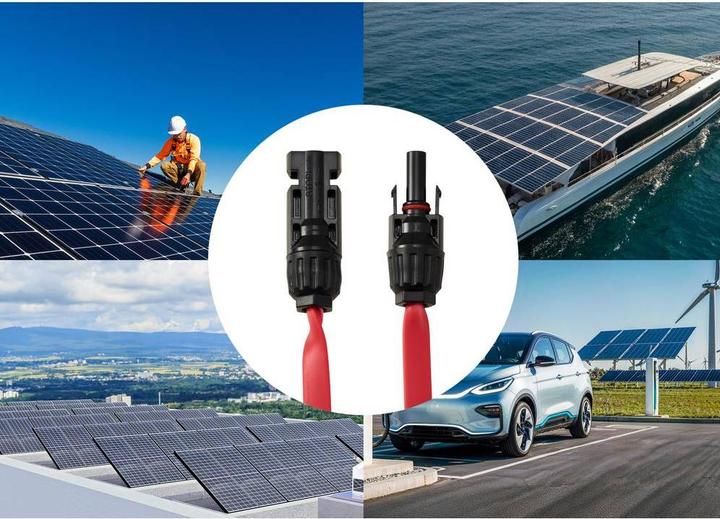 Produktbild Tru Components PV-Solarverlängerungs-Flachkabel, Stecker auf Buchse, rot, 1 m TC-13805772 Rot (Solarstecker)