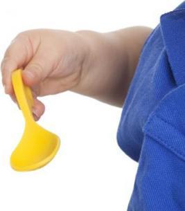 Actual product image I Can Icanspoon multi grip spoon Set sky blue / white