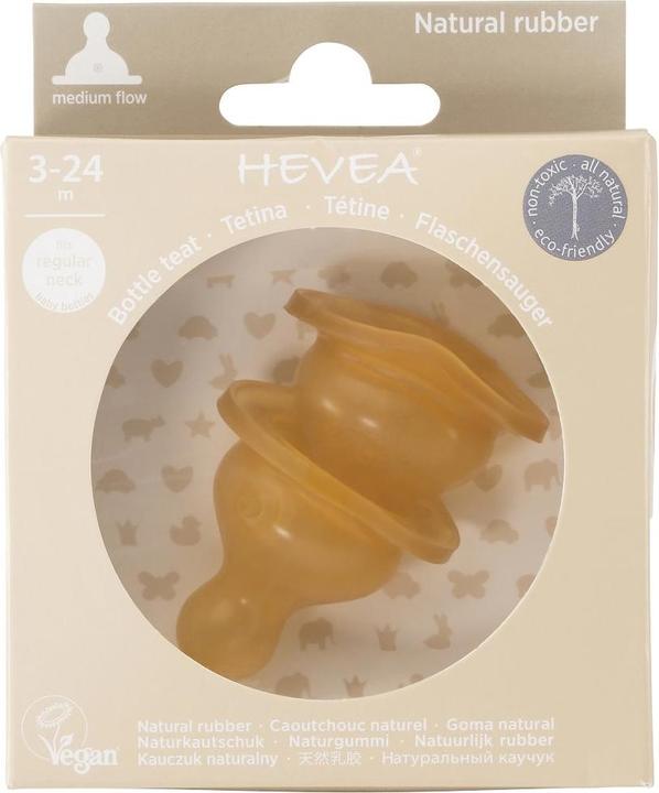 Actual product image Hevea Teat medium flow 2 pieces